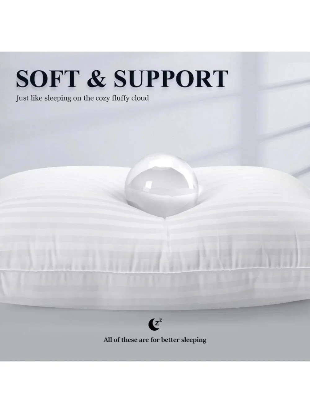〽️Hotel Quality Bed Pillows Queen Size Set of 2 Cooling Down Alternative Pillow